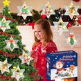 thumbnail image 2 of Árbol de Navidad brillante copo de nieve estrella colgante regalo de Navidad para niños decoración de muñeco de nieve de alce, 2 of 5