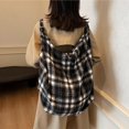 thumbnail image 6 of Large Capacity Tote Backpack Convertible Shoulder Crossbody With Checkered Pattern, 6 of 6