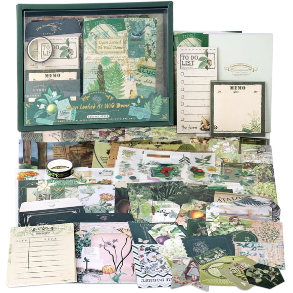 Kit de Scrapbook Draupnir Vintage Botánico Cuaderno A6