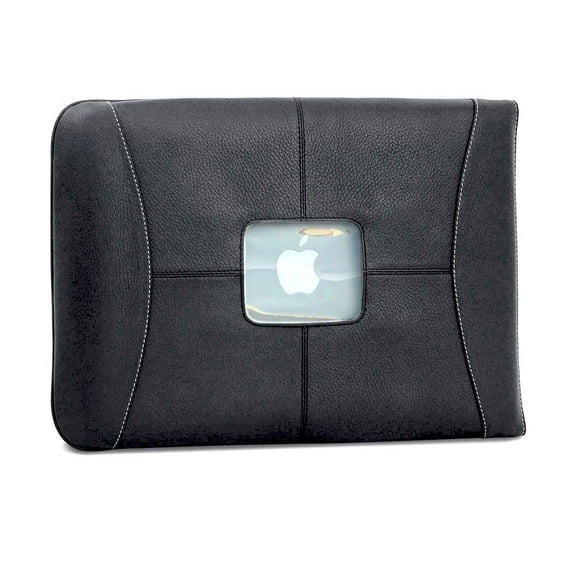 MacCase Premium Leather Sleeve for 14 MacBook -Black