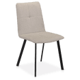 thumbnail image 1 of Bouclair Beige Fabric and Metal Dining Chair, 1 of 7