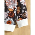 thumbnail image 5 of Seyurigaoka 2 Pcs Baby Girls Pants Set Crew Neck Long Sleeve Tops Cactus/Flower Print T-shirt with Elastic Waist Pants for 0-24M Toddler Kids, 5 of 9