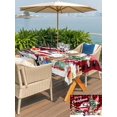 thumbnail image 4 of Outdoor Tablecloth with Umbrella Hole and Zipper, Red Plaid Truck Christmas Rectangle Table Cloth 60x102 Inch Waterproof Tablecloth, Gnomes Xmas Tree Snowflake Gifts Picnic Table Cover for Patio, 4 of 7