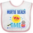 thumbnail image 3 of Inktastic Myrtle Beach Vacation Time Girls Baby Bib, 3 of 4