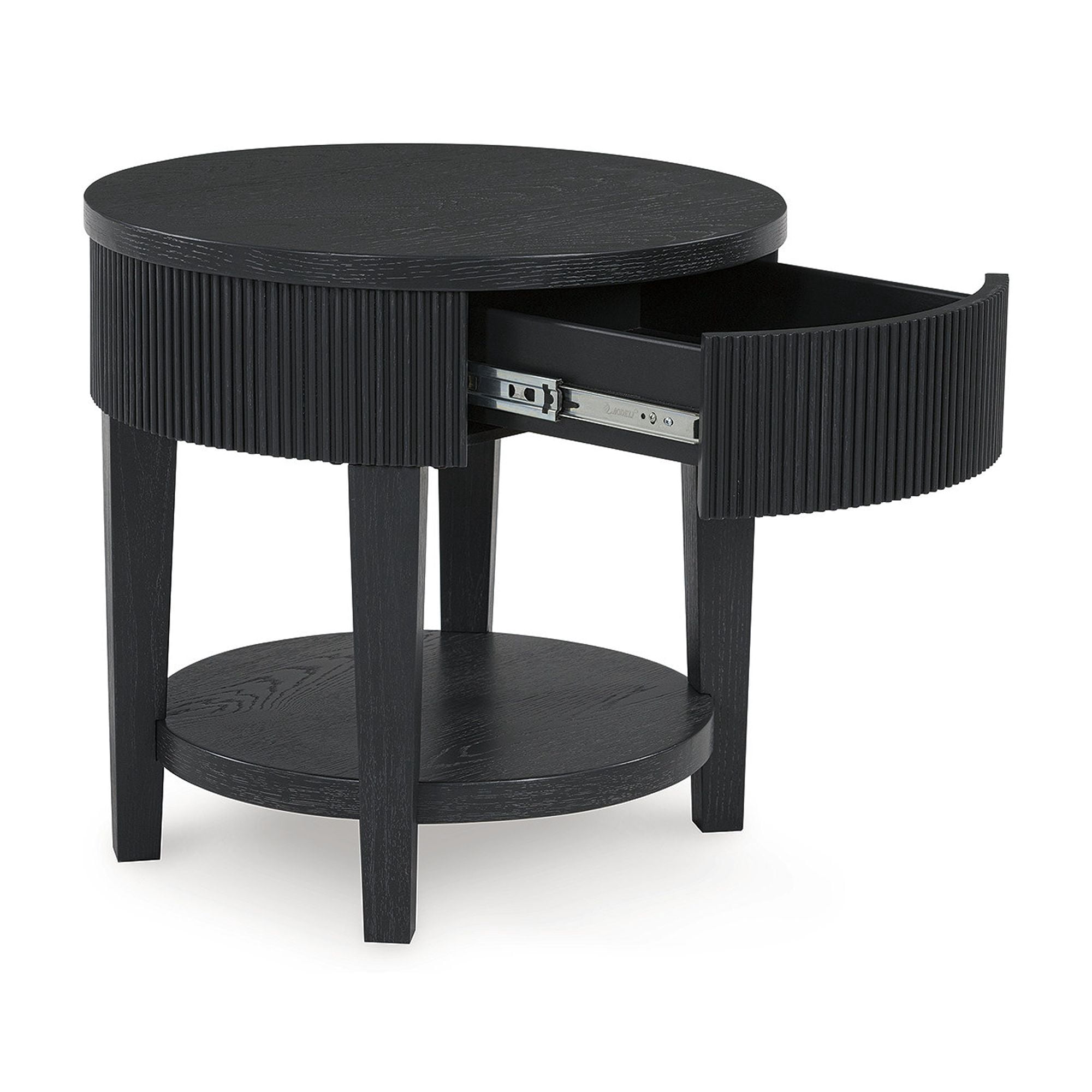 Signature Design by Ashley 1 Drawer Marstream End Table, Black