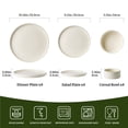 thumbnail image 4 of Famiware 12 Pieces Porcelain Dinnerware Set, Milky White, 4 of 6