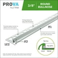 thumbnail image 3 of M-D Building Products 31372 3/8 in. x 96 in. Bright Clear Aluminum Bullnose, 3 of 7