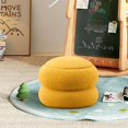 thumbnail image 7 of Tcbosik Storage Ottoman with Tray Lid, 15 inch Upholstered Teddy Velvet Footstool, Small Foot Rest for Living Room, Bedroom, Hallway, Yellow, 7 of 7