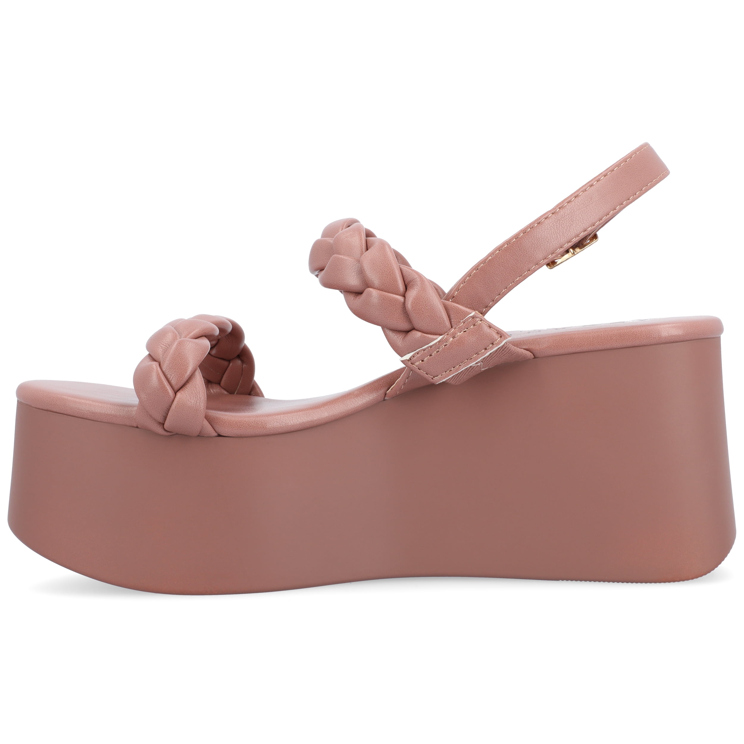 Journee Womens Zannah Buckle Platform Sandals