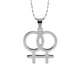 thumbnail image 1 of Dije con Cadena OCEAN HEART  TL07-14-05, 1 of 2