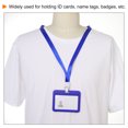 thumbnail image 6 of Uxcell 10.2x8cm Horizontal Clear Window ABS ID Badge Holder with Lanyard Blue, 6 of 6
