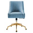 thumbnail image 6 of Side Dining Chair, Blue, Velvet, Modern Contemporary, Kitchen Room Cafe Bistro Restaurant Hospitality, 6 of 7