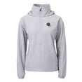 thumbnail image 2 of Women's Cutter & Buck Gray Atlanta Falcons  Charter Eco Recycled Half-Zip Hooded Anorak Jacket, 2 of 3