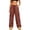 Brown, variant on Womens Straight Leg Cargo Pants Elastic Waist Adjustable Drawstring Hem Utility Pants with Cargo Pockets Khaki L