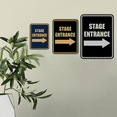 thumbnail image 3 of Signs ByLITA Portrait Round Stage Entrance Right Arrow Door or Wall Sign Easy Installation | Directing Artists & Co-Workers | Music | Concert | Festivals Sign (Ivory/Dark Brown) - Medium, 3 of 8