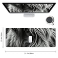 thumbnail image 2 of Black and White Mouse Pad, Scottish Highland Cow on Isle of Mull Mouse Pad, Mouse Mat Square Mouse Pad Non Slip Rubber Base MousePads for Office Laptop,, 2 of 6