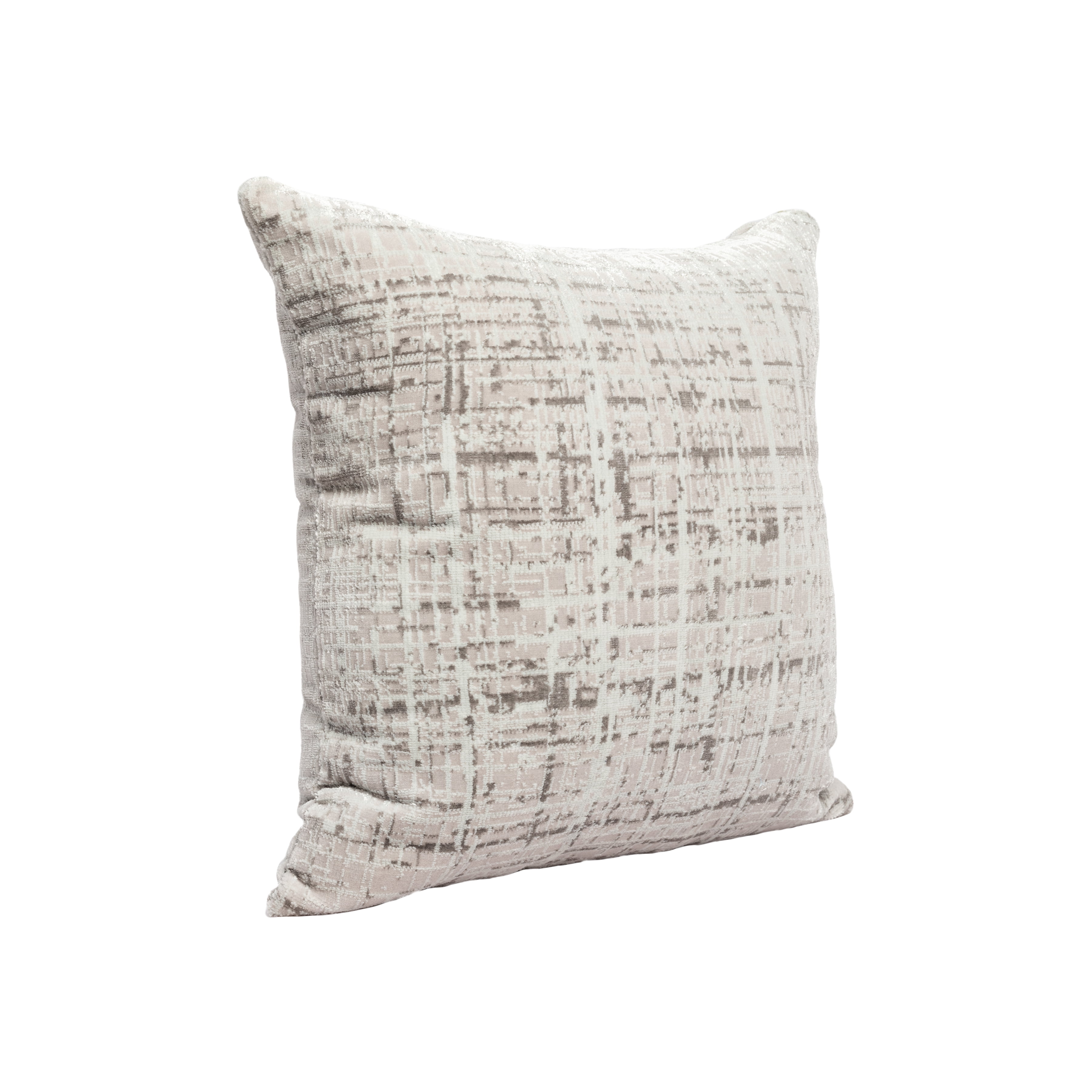 Harlow Hill Verona 20" x 20" Gray/Beige Abstract Performance Blend Adult Decorative Throw Pillow Cover