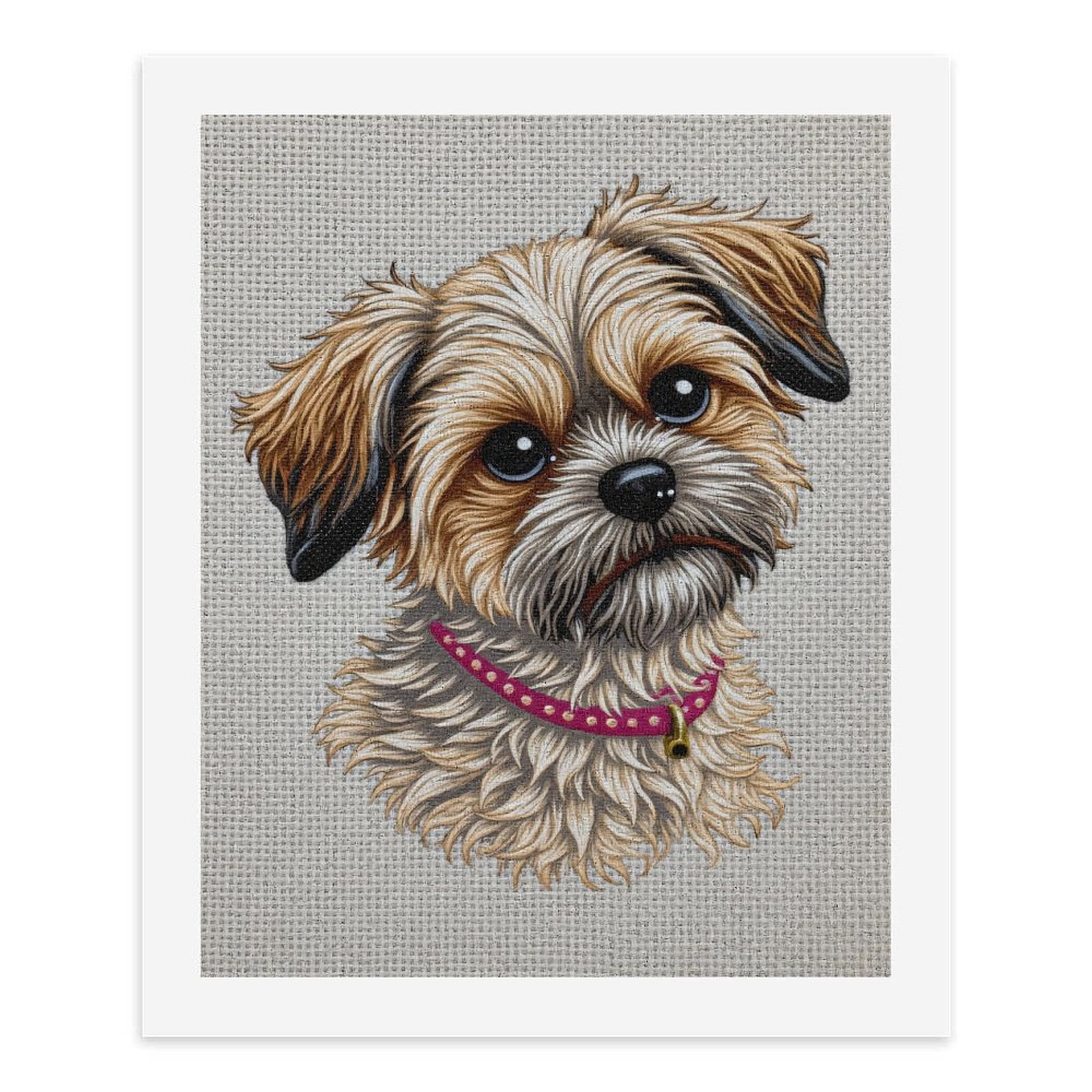 Paint By Numbers Kit for Adults Beginner - DIY Adorable Puppy Portrait Art Canvas Painting Kits for Adults, Frameless Paint By Number for Adults for Home Wall Decor 16x20 Inch