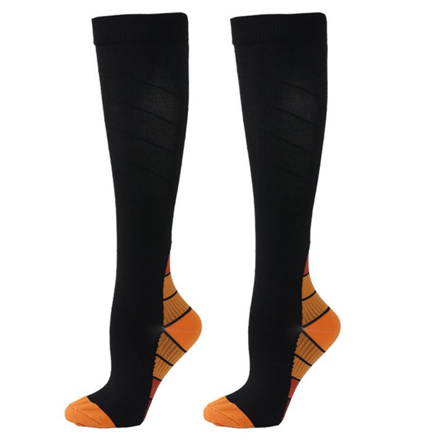 Anti-slip Compression Stockings 1 Pair Sports Compression Stockings High Elasticity Anti-slip Shockproof Breathable Soft Unisex Running Shin Splints