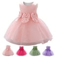 thumbnail image 4 of ANINEO Baby Girl Christening Baptism Gown Flower Embroidery Tutu Dress Wedding Special Occasion Tulle Dress, 4 of 4