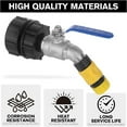 thumbnail image 4 of KORNSURTE Stainless Steel 1-Way Garden Hose Valve with 2.44" Fine, 2" Fine, and 2" Coarse Thread Adapters, 1 Pack, 4 of 8
