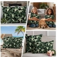 thumbnail image 5 of Tropical Leaf Outdoor Waterproof Pillow Covers, Summer Palm Tree Branch Nature Modern Decorative Square Throw Pillowcase Sofa Cushion Sham for Patio/Couch/Chair, 16"x16" 2 Pack, 5 of 8