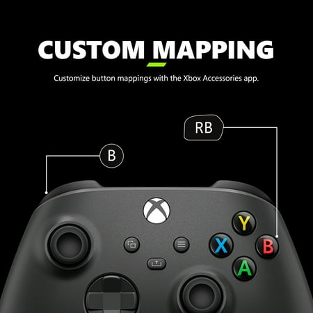 Microsoft - Xbox Wireless Controller for Xbox Series X, Xbox Series S, Xbox One, Windows Devices - Carbon Black