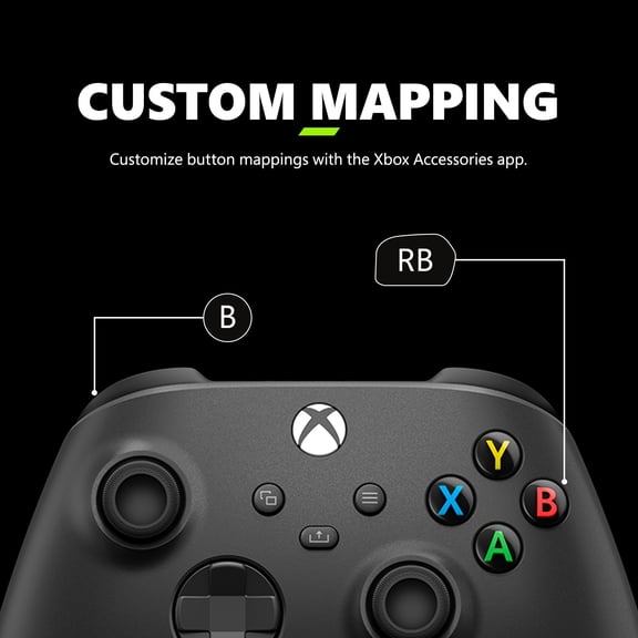 Open Box Microsoft XBOX Wireless Controller - Carbon Black  for XBOX Series X|S, XBOX One, PCs, and Cloud-Enabled Devices