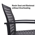 thumbnail image 4 of Anmutig Outdoor Dining Chairs with Aluminum Structure & Resin Seat,2pcs Stackable Patio Chairs for All-Weather Use,300LBS Capacity,Black, 4 of 6