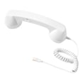 thumbnail image 3 of Bunblic Retro Phone with Noise Reduction, Built-in , Wired Connection, Volume Control, Comfortable Grip, High-Quality Materials, Touch Control White, 3 of 8
