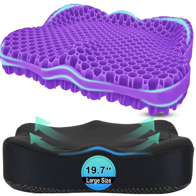Cojín de asiento de gel con soporte refrescante 50 x 41 cm Airllantry