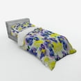 thumbnail image 3 of Ambesonne Flower Bedding Set 4 Pcs, Butterfly Violet Field, Queen, Yellow Purple, 3 of 3