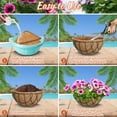 thumbnail image 5 of Coco Liners for Planters 2 Pack 14 Inch Round Hanging Basket Liners, Wall Mounted Coconut Fibres Planter Liner Natural Coconut Fiber Replacement Liners for Hanging Baskets Planters Flowers, Plants, 5 of 7