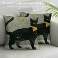 thumbnail image 3 of RUIYC Christmas Pillow Covers Black Cat Decorative Throw Pillow Cover at Quote Saying Pillow Case Cushion Cover Outdoor Pillowslips, 3 of 5