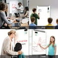 thumbnail image 4 of TSJ OFFICE Tableau Blanc Mobile Debout - 40 x 26 Pouces Tableau Blanc Effaçable à Sec Trépied Tableau Blanc avec Support Roulant Chevalet Réglable en Hauteur, 4 of 4
