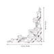 thumbnail image 5 of 24 piezas Vintage Metal Book Corner Protector Box Book Scrapbook Album Corner Protector decorativo Cover (Blanco), 5 of 6