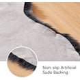 thumbnail image 2 of Faux Lambskin Sheepskin Rug Faux Fur Decorative Fur Lambskin Imitation Rug（black）, 2 of 5
