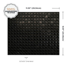 Smart Tiles Peel and Stick Backsplash, 5 Adhesive Tiles, Minimo Black, 11.55"x9.64"