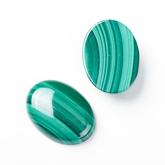Natural Malachite Cabochons Oval 25x18x5~6mm