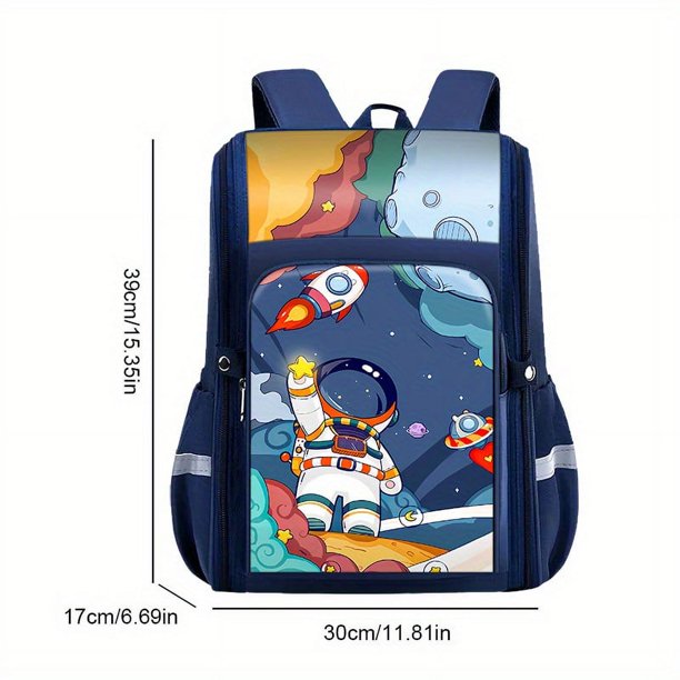 Cute Astronaut Large Capacity Backpack, Backpack And Pen Case Set, School Start Season Gift, Suitable For Primary School Boys And Girls Aged 6-12, Travel Backpack