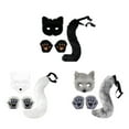 thumbnail image 4 of Shengyu Halloween Set Simulated Costume Mask Plush Gloves Tail Prop Adjustable Elastic white, 4 of 6