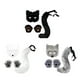 thumbnail image 3 of Conjunto de accesorios de felpa Jumpingount 3 piezas Halloween blanco, 3 of 6