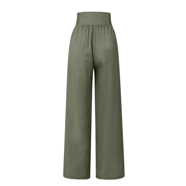 Summer Pants for Women Comfy Dress Pants for Women Yoga Medium Lightweight  Vacation Womens Tall Length Petite Bottoms Business Casual High Waist Yoga  Dress Sweatpants Army Green M - Walmart.com