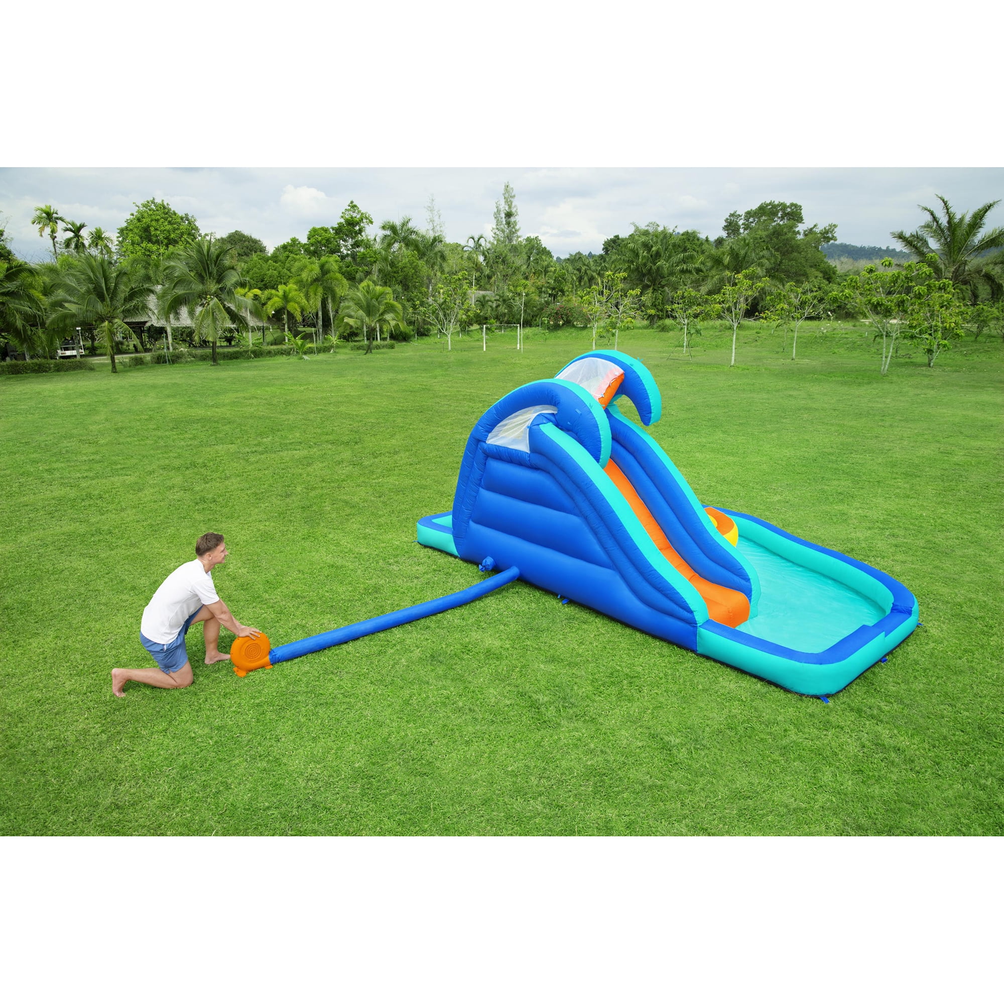 Bestway H2OGO! Wavetastic Child Inflatable Water Park & Turtle Pool Ride-On Float