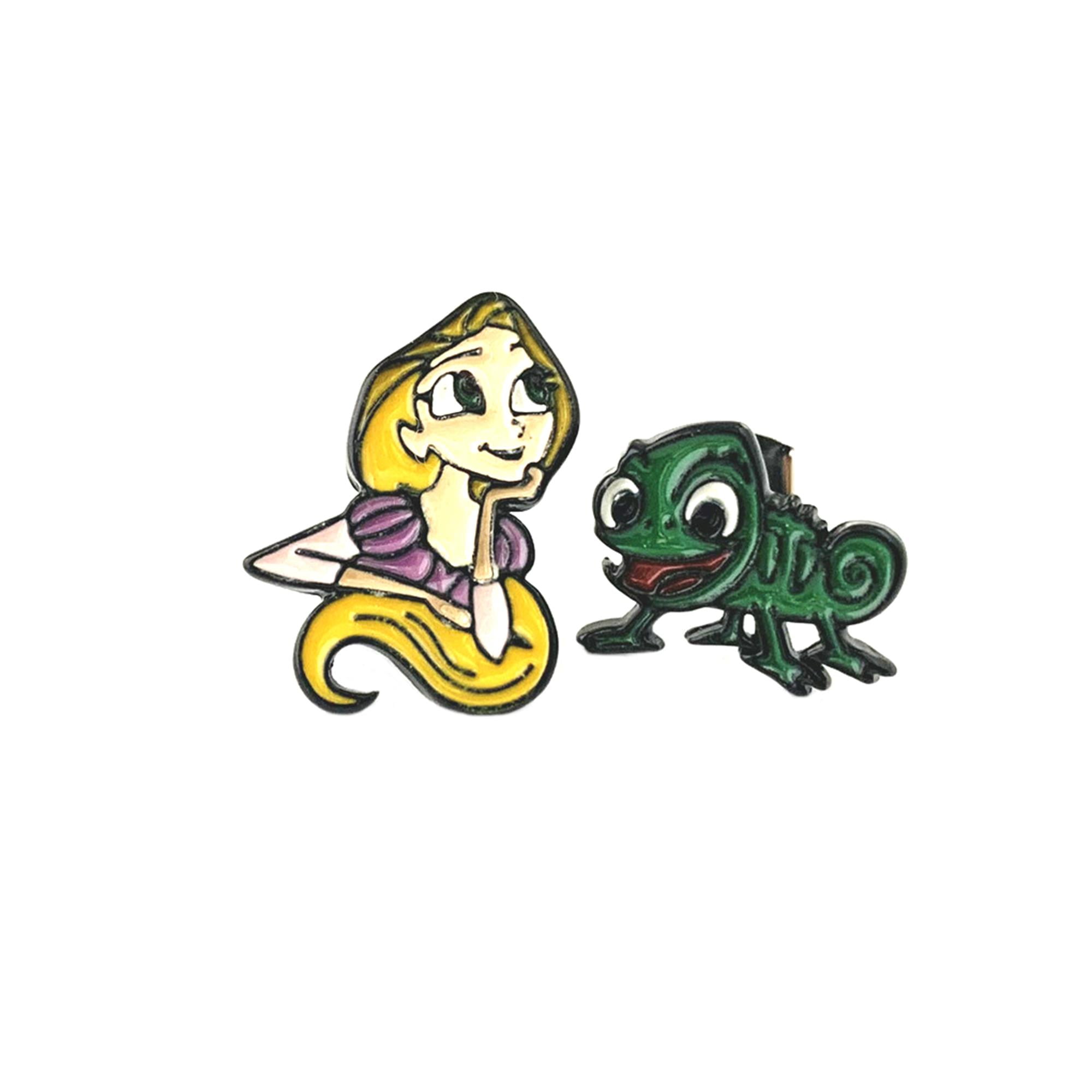 Tangled Chameleon Fashion Novelty Post Earrings Movie Cartoon Series -  