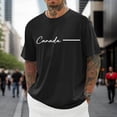 thumbnail image 3 of Canada Letter Graphic Tees for Men Summer Short Sleeve Crewneck Casual Canada Travel T Shirts Streetwear, 3 of 5