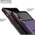 thumbnail image 4 of for iPhone Xs Max Case Wallet Cover 4-Card Credit Card Holder ID Slot Scratch Resistant Dual Layer Hybrid Protective Hard Shell Rugged TPU Bumper Armor Case for iPhone Xs Max 6.5" GreyPurple, 4 of 14
