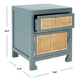 thumbnail image 5 of SAFAVIEH Dave Coastal 1 Drawer 1 Door Nightstand, Blue Grey/Natural, 5 of 7