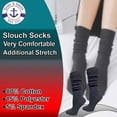 thumbnail image 4 of 6 Pairs Of Yacht & Smith EXTRA THICK Slouch Socks for Women, Extra Heavy Slouchy Ladies Cotton Crew Boot Socks, 4 of 6