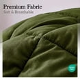 thumbnail image 3 of KINMEROOM Twin XL / Full Size 3-Piece All-Season Down Alternative Comforter Set Leaf Green (Comforter and Pillowcase Bedding Set), 3 of 8